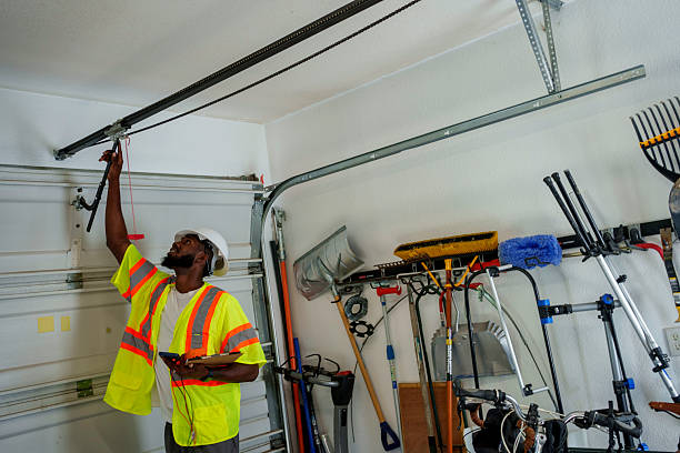 Professional Garage Door technician working in Barnesville, OH